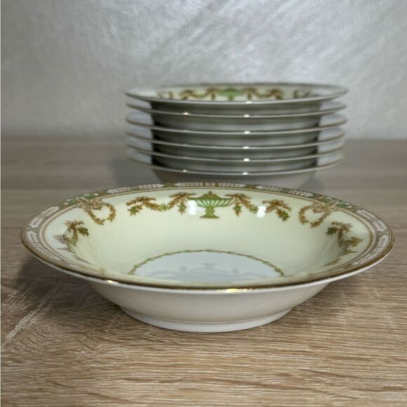 Vintage Lorento by Noritake Japan Lot Of Seven Rim Fruit /Dessert (Sauce) Bowl - Picture 1 of 8
